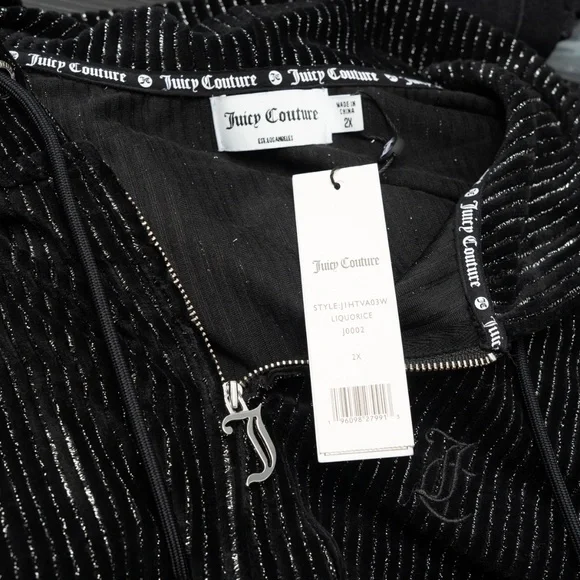 Juicy Couture - Metallic Wale Velour Hoodie - Picture 5 of 8
